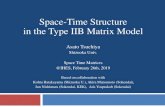 Space-Time Structure in the Type IIB Matrix Model · 2019. 2. 27. · Type IIB matrix model: 10D Lorentz vector: 10D Majorana-Weyl spinor Hermitian matrices Ishibashi-Kawai-Kitazawa-A.T.