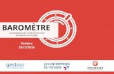 BAROMÈTRE - EDV · 2017. 12. 15. · Octobre 2017/2016 BAROMÈTRE ... les agences de voyages. Sommaire Contexte Le baromètre Orchestra / Gestour pour les Entreprises du Voyage se