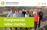Energiewende selber machen - Rheinisches Revier · 2019. 1. 15. · Energiegewinner eG – Energiewende selber machen. Ladesäulen. Telekommunikation. Solarstrom mit Batteriespeicher.