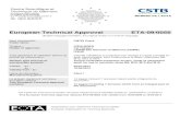 European Technical Approval ETA-09/0056...Cet Agrément Technique Européen remplace l’Agrément ETA-09/0056 valable du 10/04/2009 to 10/04/2014 This European Technical Approval