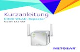 Kurzanleitung - Netgear · 2016. 1. 14. · Gerät, um das neue erweiterte WLAN-Netzwerk zu suchen und eine Verbindung mit diesem herzustellen. Nachdem die Verbindung mit dem Computer