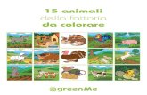 15 animali - greenMe15 animali della fattoria da colorare. asino. cane