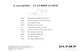 LavaSit COMFORT - OLYMP · B Ausfahren und Absenken der Beinauflage (Bild 2) mit der Tastenkombination (B). Mit der 5-Taste fahren Sie die Beinauflage stufenlos hoch. Mit der 6-Taste