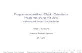 Programmierzertiﬁkat Objekt-Orientierte Programmierung mit Java...Programmierzertiﬁkat Objekt-Orientierte Programmierung mit Java Vorlesung 04: Imperative Methoden Peter Thiemann