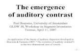 The emergence of auditory contrast - UvA...Œ 1 Œ The emergence of auditory contrast Paul Boersma, University of Amsterdam GLOW 30, Workshop on Segment Inventories Tromsł, April