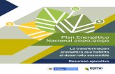Plan Energético Nacional 2020-2050 · 2021. 1. 20. · Pilar 3. Competitividad y desarrollo económico Adoptar nuevas tecnologías para el uso eficiente de recursos energéticos.