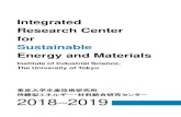 Integrated Research Center for Sustainable Energy and Materialssusmat.iis.u-tokyo.ac.jp/.../2018-2019_IRCSEM_leaflet.pdf · 2018. 7. 17. · Integrated Research Center for Sustainable