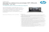 Firefly 15 G7 Mobilna delovna postaja HP ZBook · Podatki | Mobilna delovna postaja HP ZBook Firefly 15 G7 HP priporoča Windows 10 Pro za podjetja Mobilna delovna postaja HP ZBook