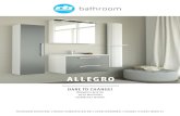 Raguvos baldai - ALLEGRO · 2017. 11. 23. · NEW. FOR MODERN BATHROOM. Functional, easily maintained modern furniture Comfortable elegant handles Soft closing drawers and hinges
