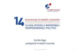 Darinko Bago predsjednik Hrvatskih izvoznika...Izvoz i uvoz roba RH - zemlje CEFTA-e 2010 - 2018. godine Izvor: DZS Zagreb, 5. lipnja 2019. godine 12.137 13.670 15.170 14.286 15.973