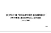 DOCUMENT DE PROGRAMMATION BUDGETAIRE ET …budget.gouv.ci/doc/loi/DOCUMENT DE PROGRAMMATION... · 2020. 3. 6. · CADRAGE BUDGETAIRE 2014-2016 ... instrument de programmation budgétaire