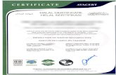 Indenting Agency - Waqas Chemicals · 2018. 12. 8. · CERTIFICATE AVACERT HALAL CERTIFICATE HELAL SERTiFiKASl This is to certify that the Islamic Halal Compliance System of the above
