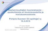 Maahanmuuttajien koulutuksesta – ajankohtaista eri ......Maahanmuuttajien koulutuksesta – ajankohtaista eri koulutusasteilta ja koulutusmuodoista Pohjois-Suomen S2-opettajat ry.