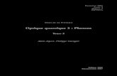 Optique quantique 2 : PhotonsTome 2 Édition 2006 Réimpression 2007 Alain Aspect, Philippe Grangier MAJEURE DE PHYSIQUE Table des matières 4 Équations de Heisenberg en optique quantique