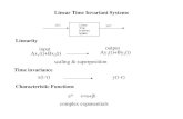 Linear Time Invariant Systems · 2009. 9. 18. · s=a+jb est e-σt exponential decay e±jωt s=σ s=±jω sinusoids s=-σ ±jω e-σ±jωt exponential sinusoids Linear Time Invariant