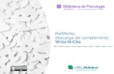 RefWorks: descarga del complemento Write-N-Cite · 2020. 10. 26. · Word 2016 WnC 4.5 1725 para Windows - O - RCM Word 2019 y online RCM ... Word 2019 y online RCM Tabla de equivalencias