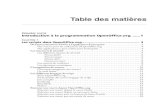 Le langage OOoBasic… · 2013. 11. 4. · XXII Programmation OpenOffice.org – Macros OOoBASIC et API Appliquer un style à un ou plusieurs caractères . . . . . . . . . . . . .