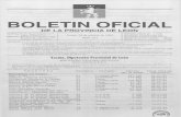 BOLETIN OFICIAL · 2020. 3. 20. · BOLETIN OFICIAL DE LA PROVINCIA DE LEON Lunes, 10 de octubre de 1994 Núm. 231 60 ptas. 75 ptas. DEPOSITO LEGAL LE-Administración.-Excma. I -