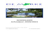 SCHOOLGIDS Schooljaar 2020/2021...SCHOOLGIDS Schooljaar 2020/2021 Ceintuurbaan Zuid 6a, 9301 HX Roden. Tel 050 – 5017434 E-mail: info@demarke-roden.nl site: