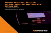 Serie MILUX, MILUX STAR, MILUX RF, MILUX STAR RF€¦ · para las instalaciones de calefacción o refrigeración. Se suministra con 3 baterías alcalinas LR6 (AA) de 1,5V con 2 años