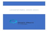 LESSENTABEL 2020-2021 - Stella Maris College · Vakcode Vakomschrijving Gew. P1 P2 P3 P4 ak Aardrijkskunde 2 2 2 2 2 bi Biologie 2 2 2 2 2 en Engels 3 3 3 3 3 fa Frans 3 3 3 3 3 gs