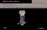 APV DA4 - SPX FLOW- La vanne ouvre le bras de fuite de haut en bas. - Les fuites sont évacuées hors pression via le tube de fuite (E). - L’entraînement pneumatique ouvre la vanne