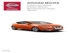 NISSAN MICRA...Kontakta din Nissan-återförsäljare för senaste information. 2) Siffror i enlighet med EG-direktiv om helfordonstypgodkännande (Whole Vehicle type Approval). Tjänstevikt