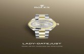 Lady-Datejust - Rolex · Oyster Perpetual Lady-Datejust ini dalam Rolesor Kuning menampilkan pelat jam Tampilan perak dengan berlian dan tali jam Oyster. Pantulan cahaya di sisi cangkang