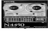 Bedienungsanleitung Tonbandgerät Philips N4450 · 2019. 1. 17. · Das Philips Hi-Fi-Stereo Tonbandgerät N 4450 ist ein hoch-wertiges Heim-Tonbandgerät der Spitzenklasse. Neben