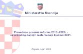 Ministarstvo financija · Ministarstvo financija PDV –učinci porezne reforme …. promjene od utjecaja na likvidnost poreznih obveznika: 1. korištenjeprava na pretporez od 50%