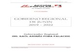 GOBIERNO REGIONAL DE JUNIN · 2018. 6. 19. · GOBIERNO REGIONAL DE JUNIN 2019 - 2022 Plan de Gobierno Acción Popular Página 1 “EL PUEBLO LO HIZO” GOBIERNO REGIONAL DE JUNIN