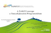 A NAKVI szerepe...A pályázatkezelésben érintett szervezetek • NAKVI: benyújtott pályázatok kezelése, pályázatok értékelése, szerződések, illetve módosításaik előkészítése,
