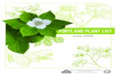 PORTLAND PLANT LIST...ii The Bureau of Planning and Sustainability is committed to providing meaningful access. For accommodations, modifications, translation, interpretation or other