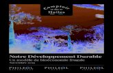 Notre Développement Durable · 2020. 3. 31. · l’intégration de la culture du Moringa Oleifera en Agroforesterie. 12 La Philosophie du Manguier : histoire d’une Terre à bout