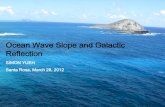 Ocean Wave Slope and Galactic Reflection · 2017. 12. 8. · 2 Principle for Ocean Wave Slope Estimate • ΔTBG varies with angular spread (or wave slope or wind speed) and position