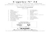 Caprice N° 24 · Caprice N° 24 Solo Flute - Clarinet - Trumpet (Cornet) - Euphonium & Wind Band / Concert Band / Harmonie / Blasorchester / Fanfare Arr.: John Glenesk Mortimer Niccolò