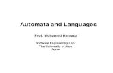 Automata and Languages - University of Aizuweb-ext.u-aizu.ac.jp/~hamada/AF/L04-FA.pdfNondeterministic Finite Automata (NFA) Definition A nondeterministic finite automaton (NFA) M is