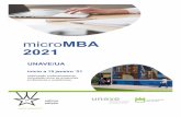 microMBA 2021 - Unave · 2020. 7. 28. · microMBA 2021 7ª UNAVE/UA início a 15 janeiro ‘21 Valorização profissionalizante. Articulação entre as dimensões profissionais e