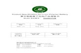 Specification Approval Sheet - PowerStream2016-9-3 · Model电芯型号: 503040-PCM Preparedby 制定 Checkedby 审核 Approvedby 批准 Chenjie Tangzhou Customer Approval 客户确认