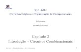 Capítulo 2 Introdução –Circuitos Combinacionaiscortes/mc602/slides/obsoleto/cap2.pdf · 6b x + 0 = x 7a x . x = x 7b x + x = x 8a x . x ̅= 0 8b x + x ̅= 1 9 (x ̅)= x exemplo