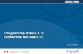 Programme d’aide à la recherche industrielledefimtl.com/financement/CNRC PARI-Programme d...Programmes de financement du PARI. 15 Programme d’aide à la recherche industrielle