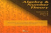 Algebra & Number Theory - University of Chicagofcale/papers/Unramified.pdf · 2017. 8. 12. · Allen was supported in part by a Simons Research Travel Grant. Calegari was supported