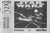 ATENÇÃOdatassette.nyc3.cdn.digitaloceanspaces.com/manuais/star_wars_arc… · Coloque o cartucho Star Wars no console (veja figura), conforme explica o manual do MEGA DRIVE. 4.