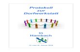 Protokoll zur Dorfwerkstatt - Hambach · 2019. 12. 22. · Dorfmoderation Hambach Protokoll Dorfwerkstatt 15. u. 16.01.2016 8 Die von den Teilnehmern der Auftaktveranstaltung gesammelten