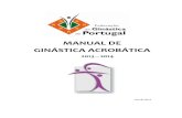 MANUAL DE GINÁSTICA ACROBÁTICA 2014...MANUAL DE GINÁSTICA ACROBÁTICA - 2013 – 2014 1. Calendário - 2014 Competição Escalões/Categoria/ Especialidade ...