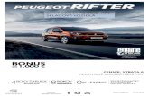 PEUGEOT RIFTER · 2020. 10. 20. · Peugeot Rifter - skladové vozidlá 19. október 2020 DátuÇ platosti od: S Pack Drive Assist: - Pack BezpečÈosť Plus + AdaptíôÈû teÇpoÇat