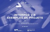 INTERREG V B EXEMPLES DE PROJETS - Beat Vonlanthen...Source : (2011) Interreg B – Saisir les opportunités, Une valeur ajoutée pour la Suisse et pour l’Europe, ARE, regiosuisse