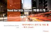 Toad for SQL Server 제품소개 · 2020. 9. 2. · Support for SQL Server 2005 features, T-SQL Debugging, Major Editor Enhancements, Service Manager, Log Reader V3.0 2007-06 Advanced