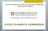 LICEO CLASSICO CAMBRIDGE - liceomelipalermo.itliceomelipalermo.it/wp-content/uploads/presentazione-liceo-cambrid… · Matematica IGCSE Mathematics 3 + 1 3 + 1 ESAME 2 2 2 Fisica