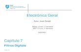 Electrónica II – Filtros Digitais...Electrónica Geral 2020/2021 Capítulo 7 Filtros Digitais Versão 1.00 Autor: José Gerald MEAer: 4º ano, 1º semestre MEFT: 3º ano, 1º semestre2020-2021